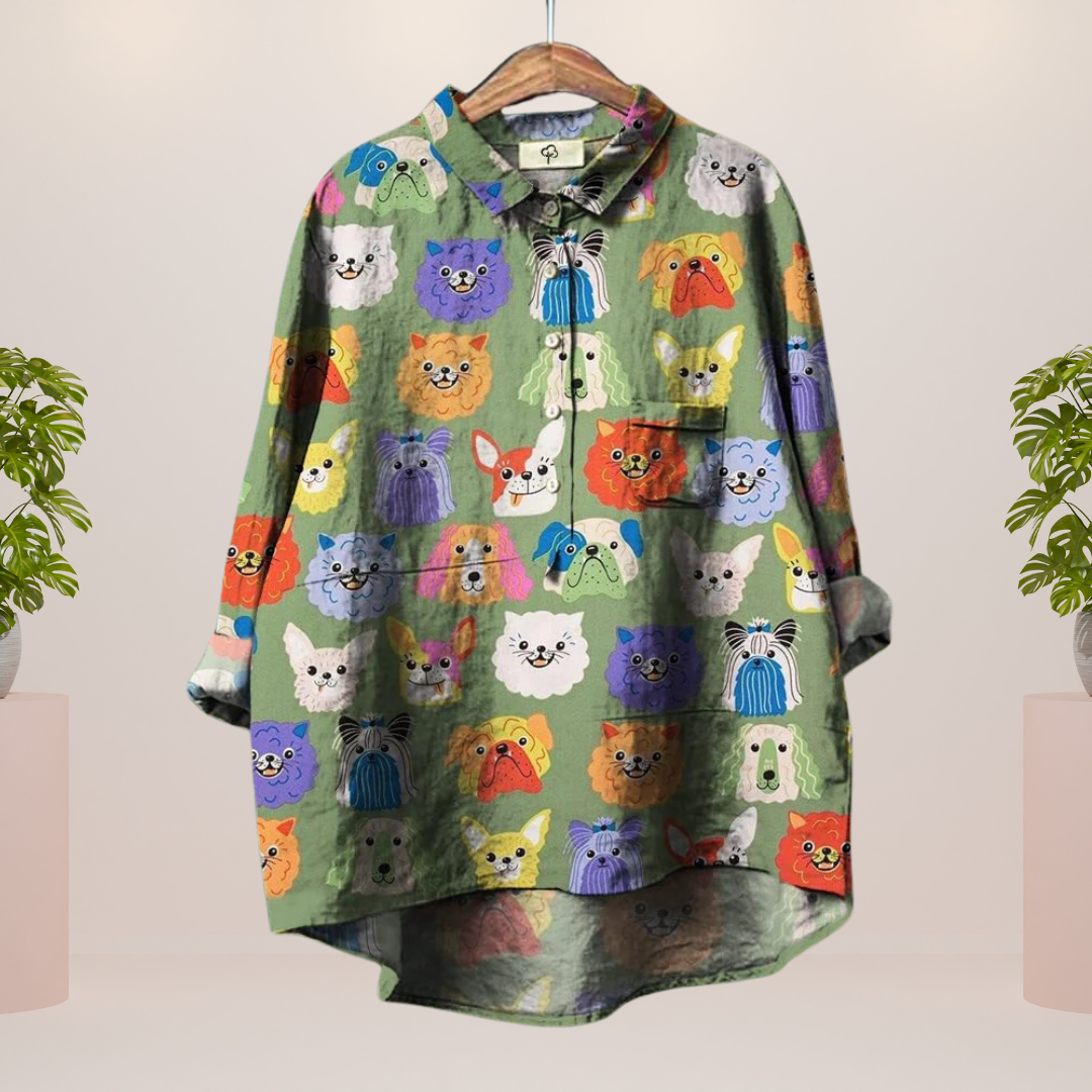 Maelys T-shirt – Artistieke casual stijl die opvalt
