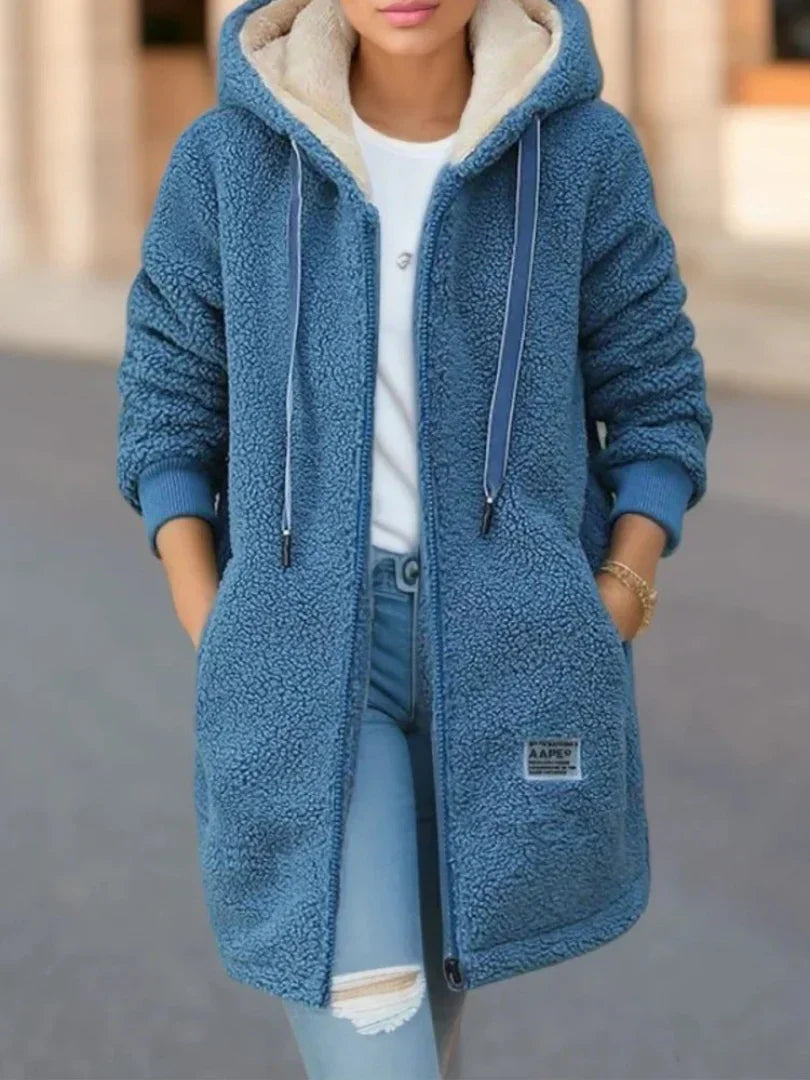 Salil - Fleece jas met capuchon