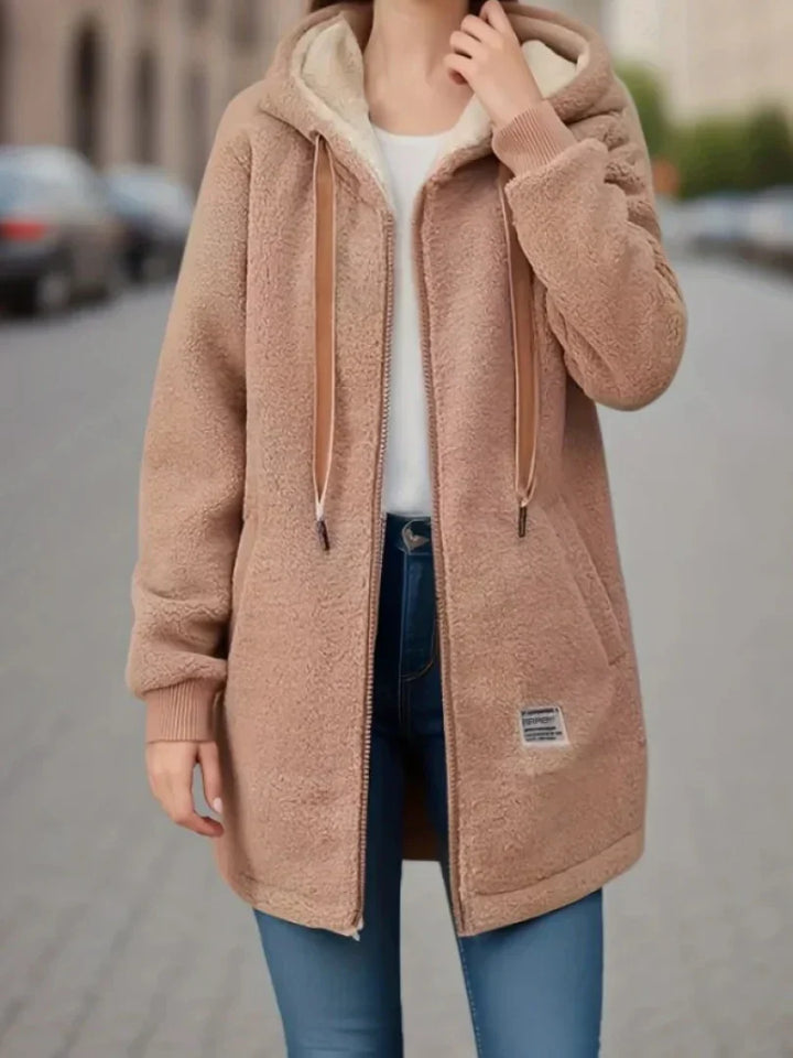 Salil - Fleece jas met capuchon