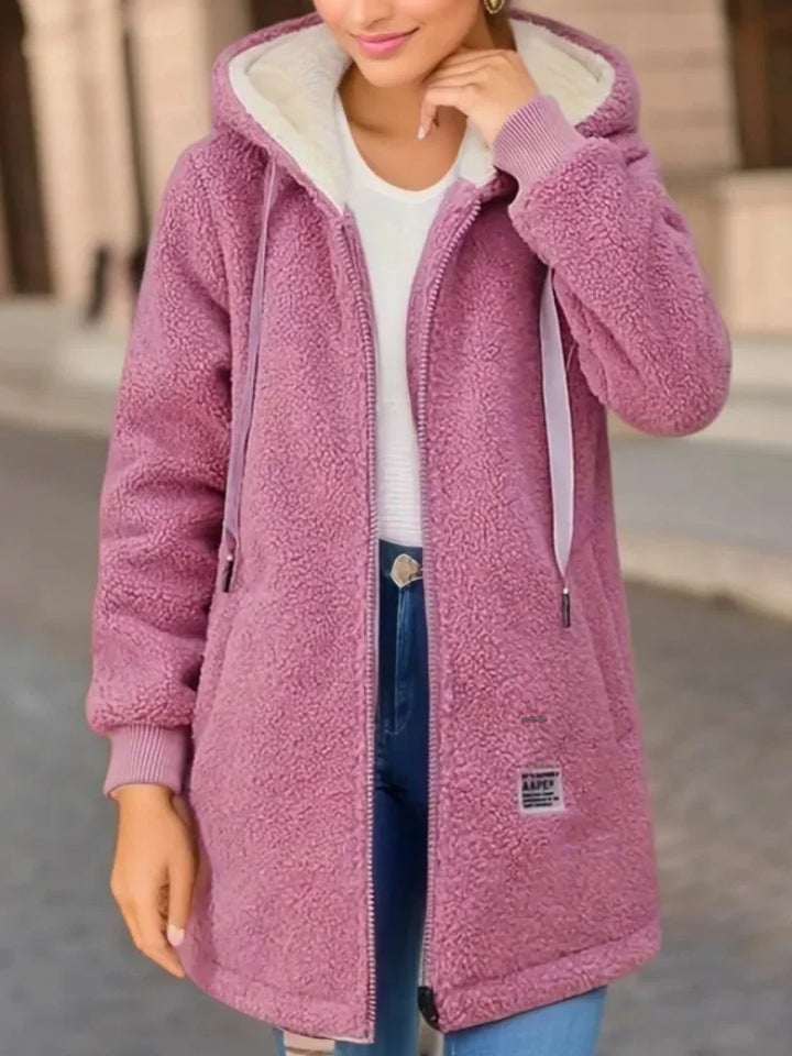Salil - Fleece jas met capuchon