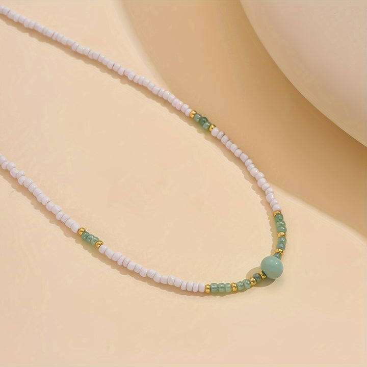 Elegante Glasperlen Halskette
