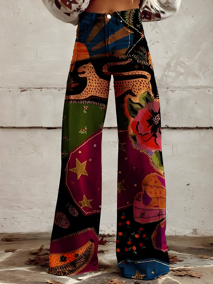 Boho Broek Dames met Wijde Pijpen – Comfortabel & Stijlvol
