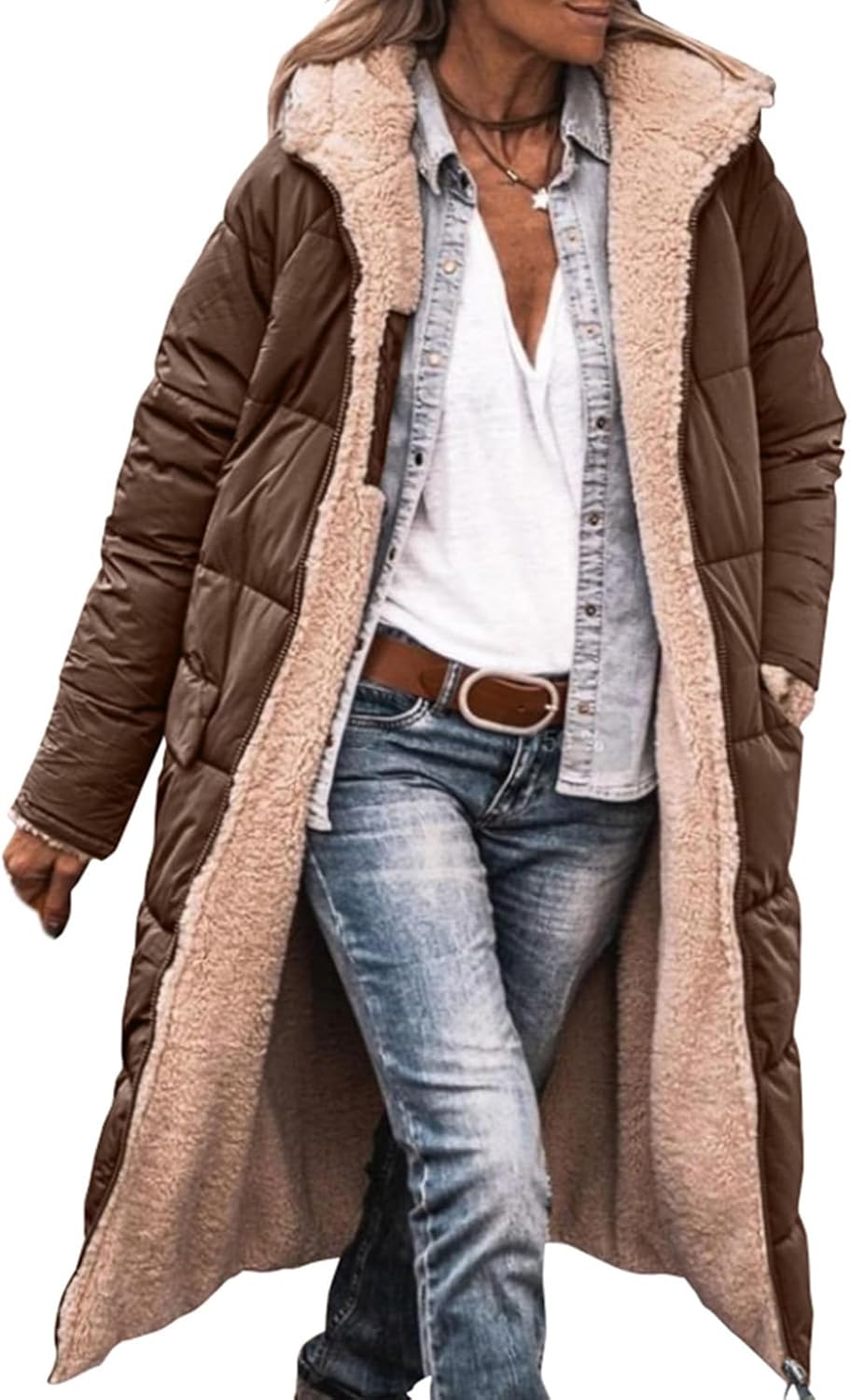 Warme Lange Dames Winterjas met Capuchon – Stijlvol & Comfortabel