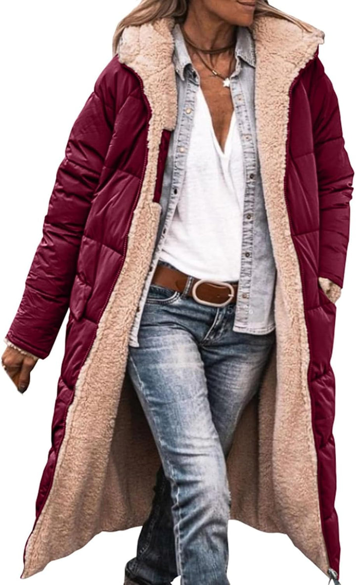 Warme Lange Dames Winterjas met Capuchon – Stijlvol & Comfortabel