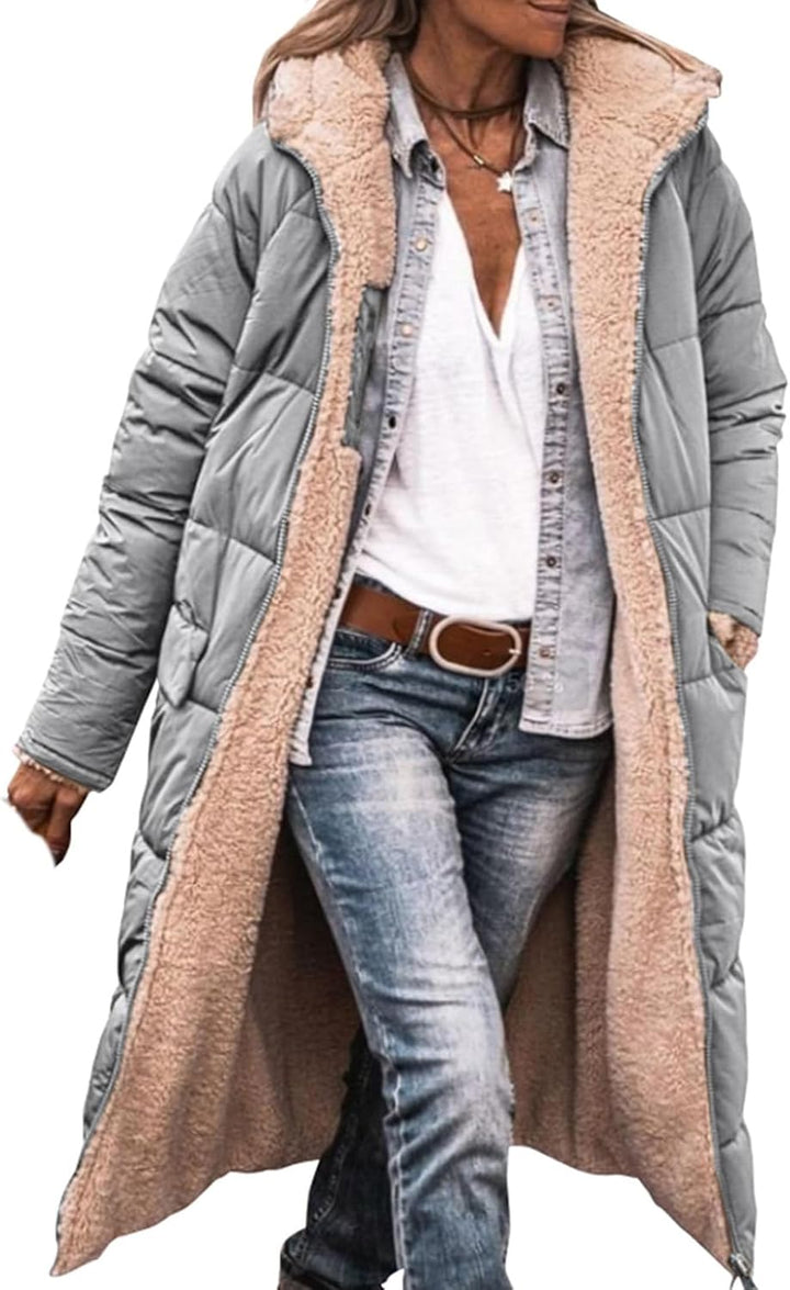 Warme Lange Dames Winterjas met Capuchon – Stijlvol & Comfortabel