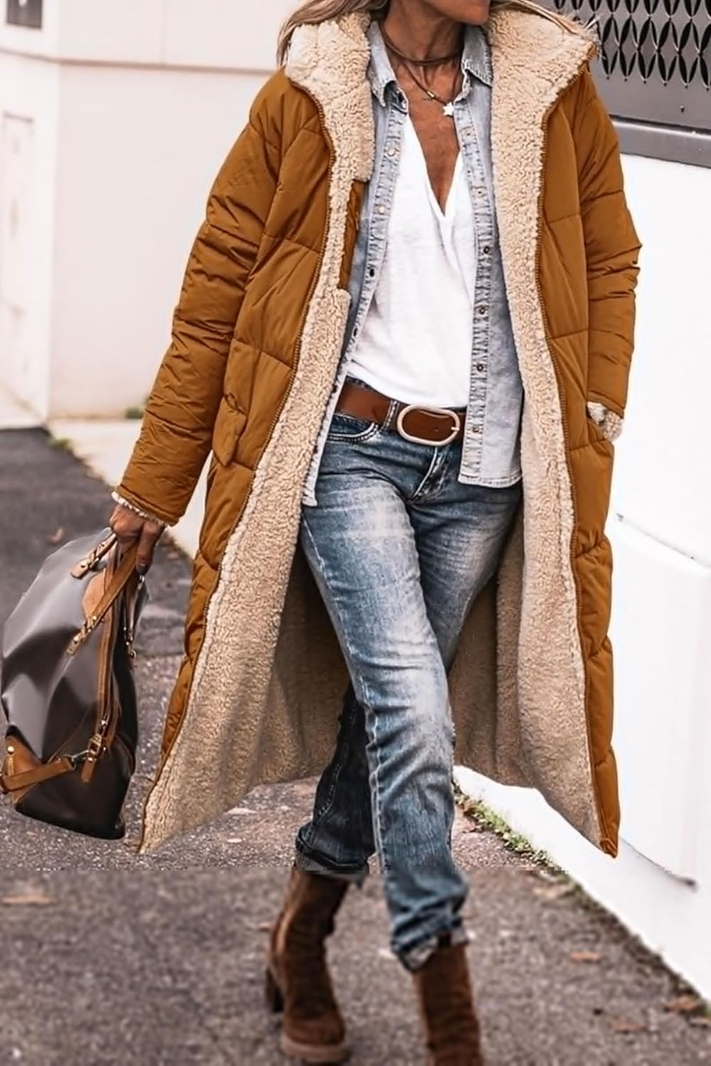 Warme Lange Dames Winterjas met Capuchon – Stijlvol & Comfortabel