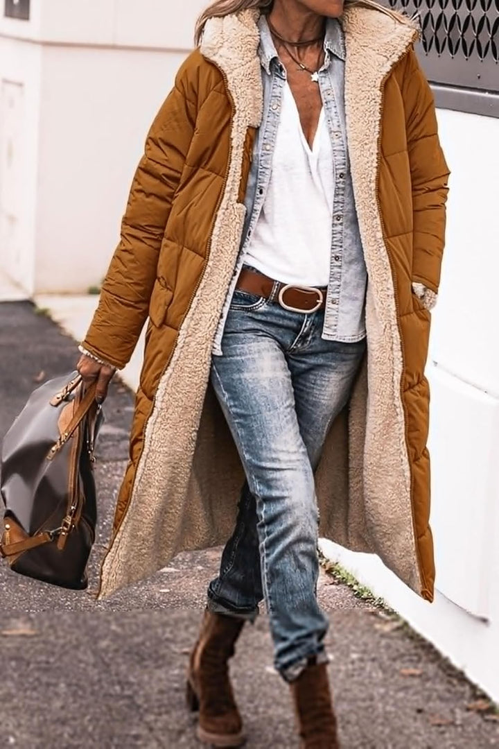 Warme Lange Dames Winterjas met Capuchon – Stijlvol & Comfortabel