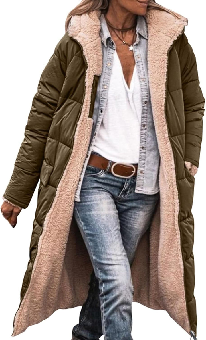 Warme Lange Dames Winterjas met Capuchon – Stijlvol & Comfortabel