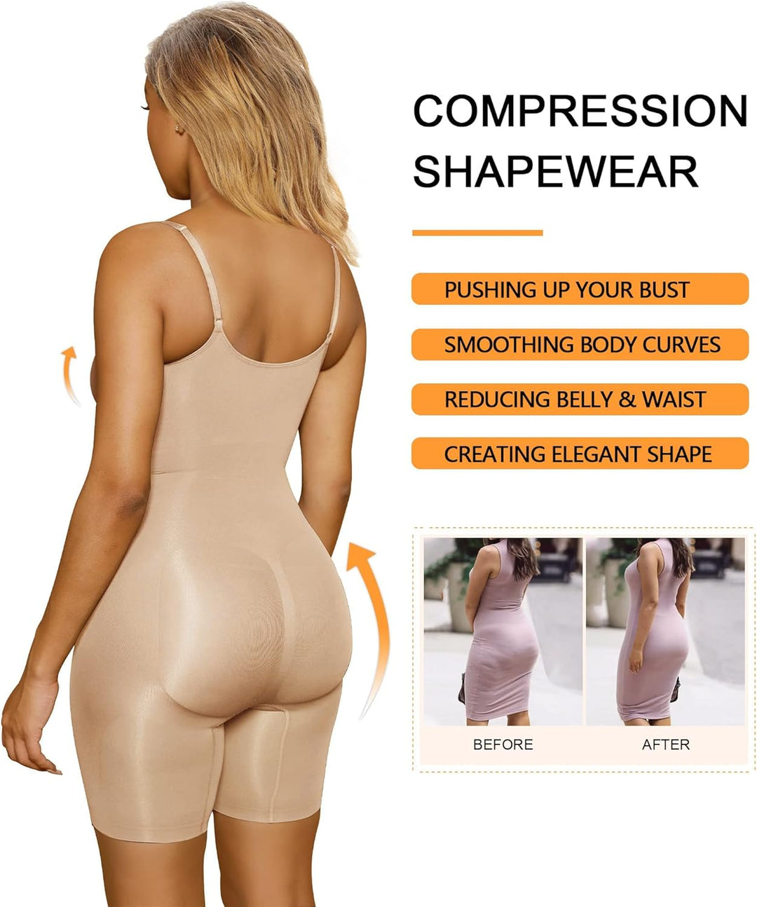 ShapeQueen™ Open-Bust fuld bodysuit