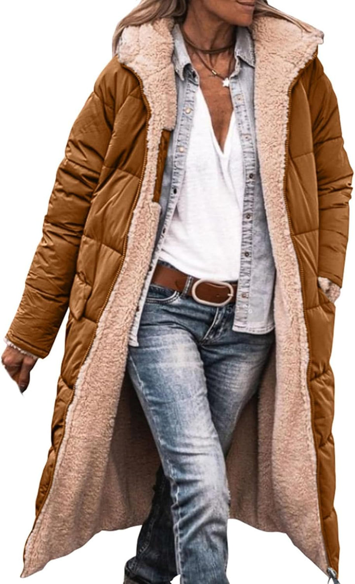 Warme Lange Dames Winterjas met Capuchon – Stijlvol & Comfortabel