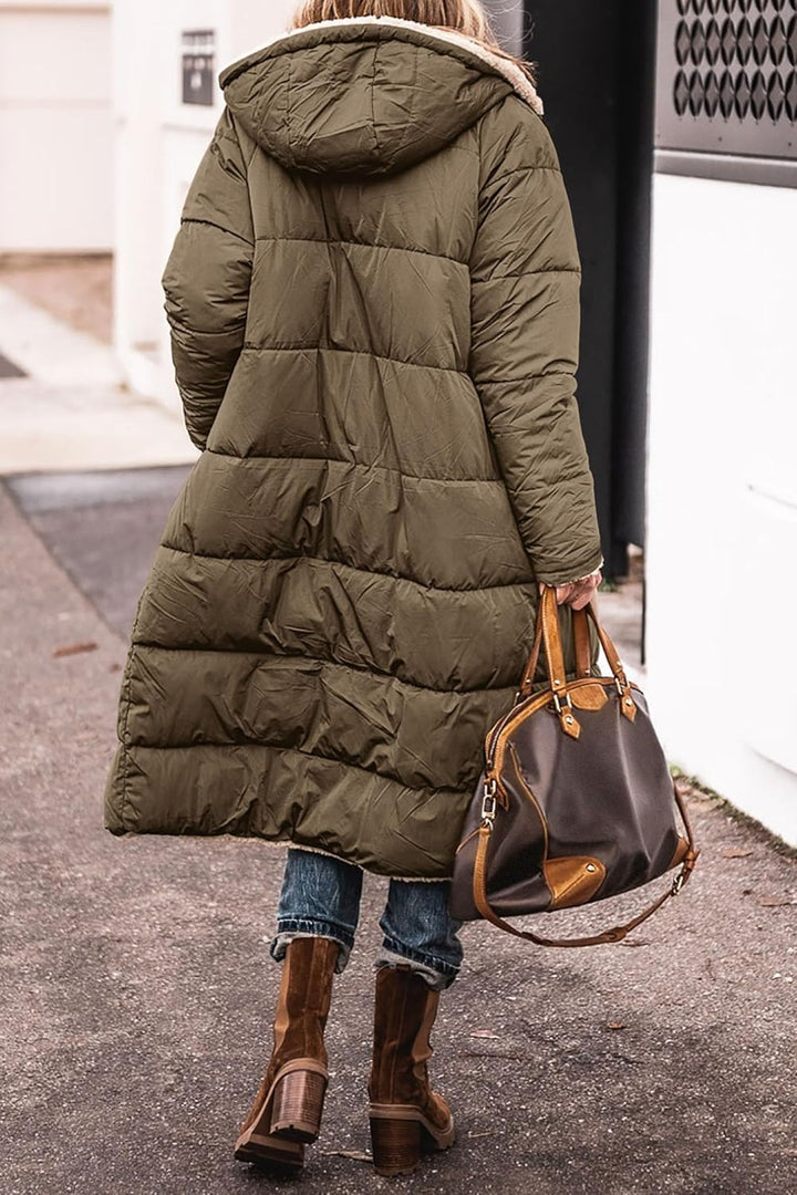 Warme Lange Dames Winterjas met Capuchon – Stijlvol & Comfortabel