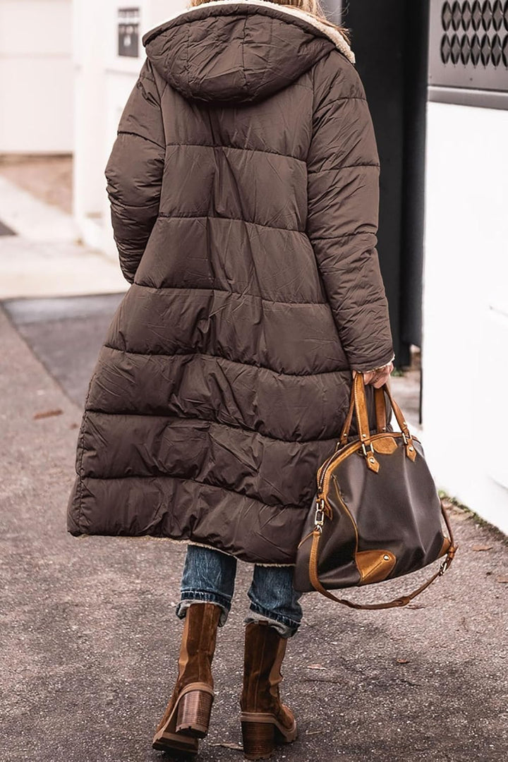 Warme Lange Dames Winterjas met Capuchon – Stijlvol & Comfortabel