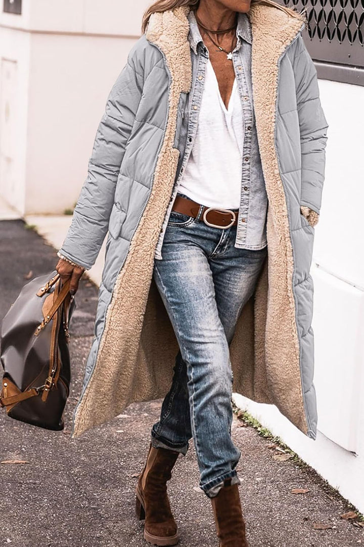 Warme Lange Dames Winterjas met Capuchon – Stijlvol & Comfortabel
