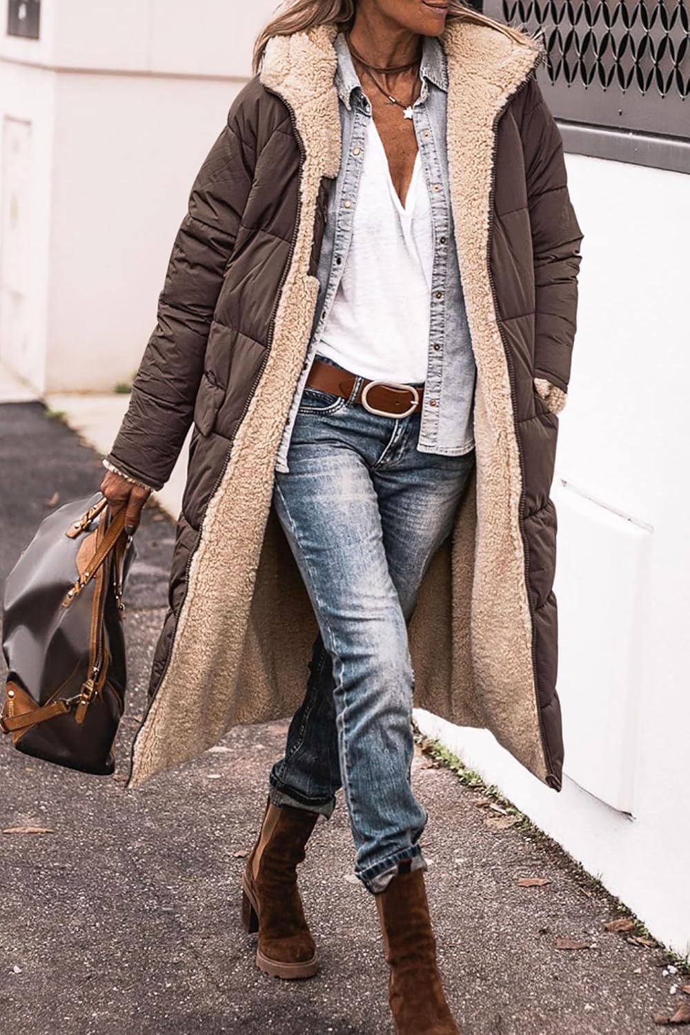Warme Lange Dames Winterjas met Capuchon – Stijlvol & Comfortabel