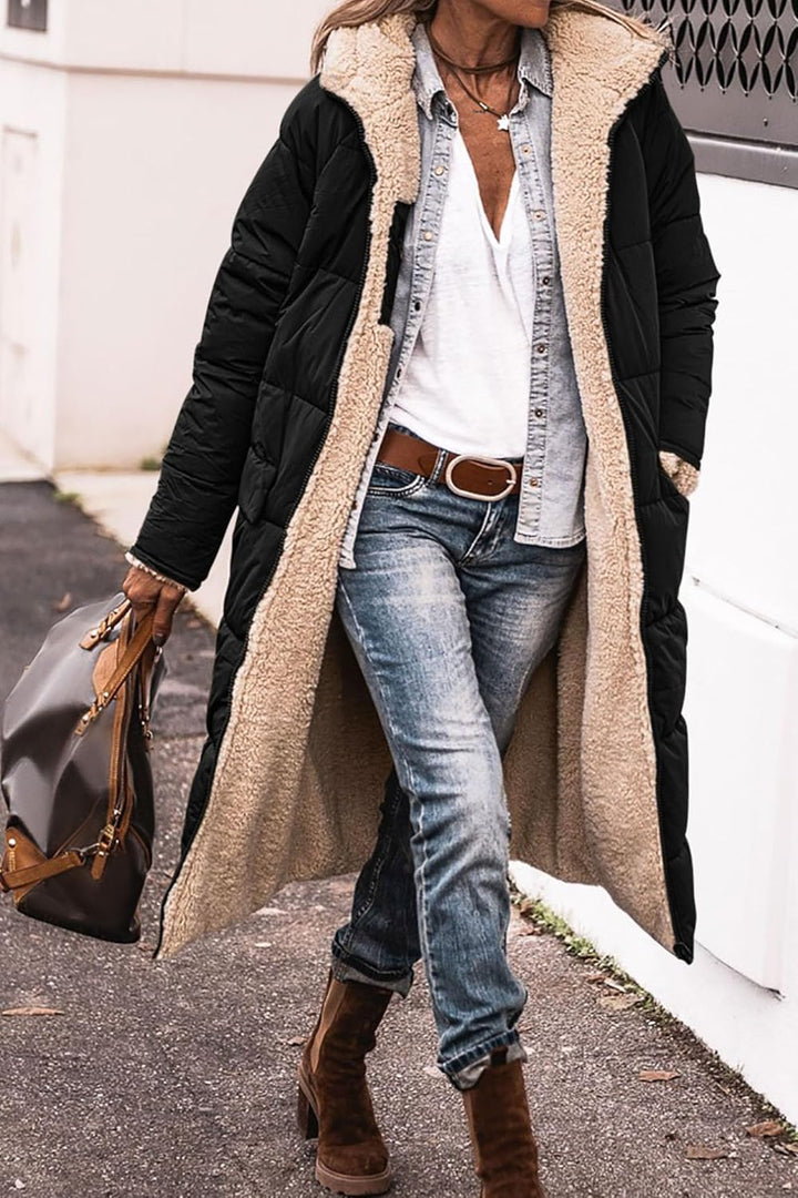 Warme Lange Dames Winterjas met Capuchon – Stijlvol & Comfortabel