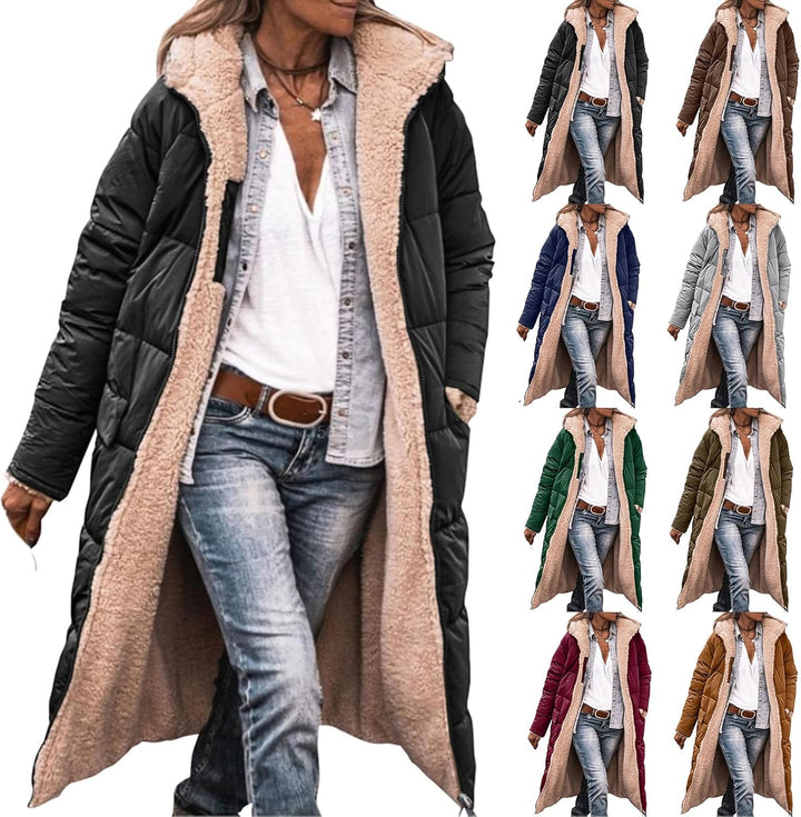 Warme Lange Dames Winterjas met Capuchon – Stijlvol & Comfortabel
