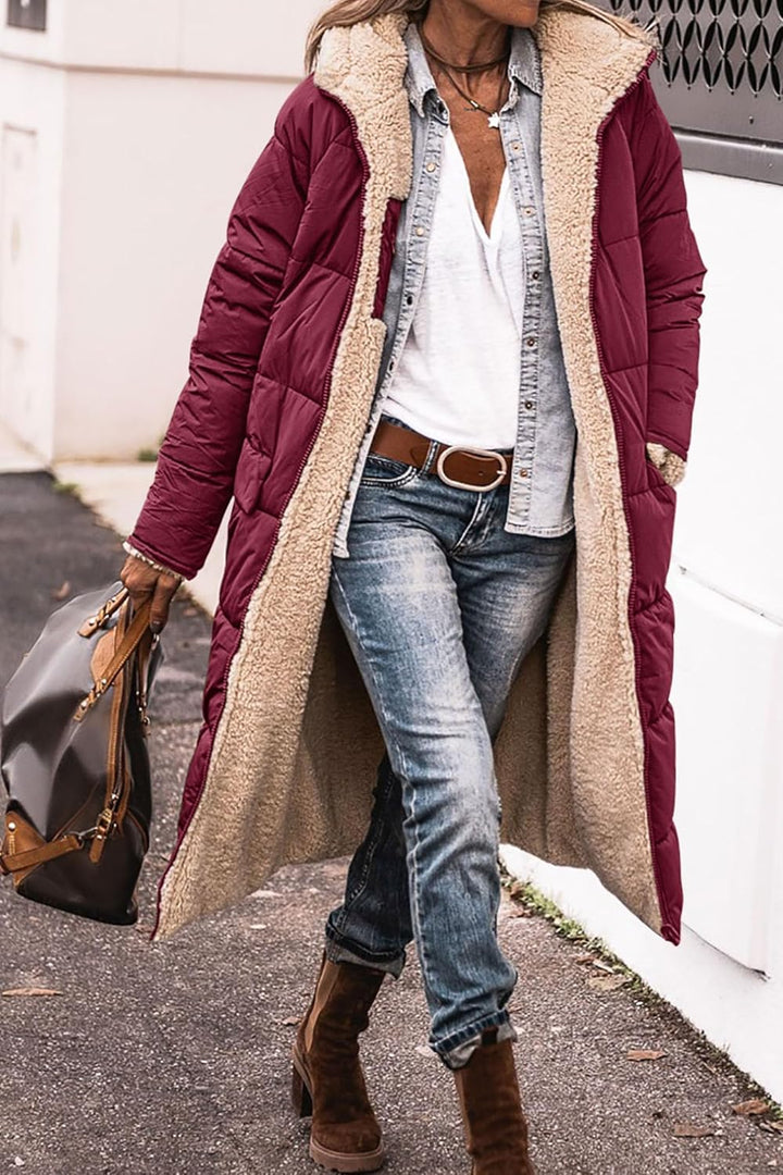 Warme Lange Dames Winterjas met Capuchon – Stijlvol & Comfortabel