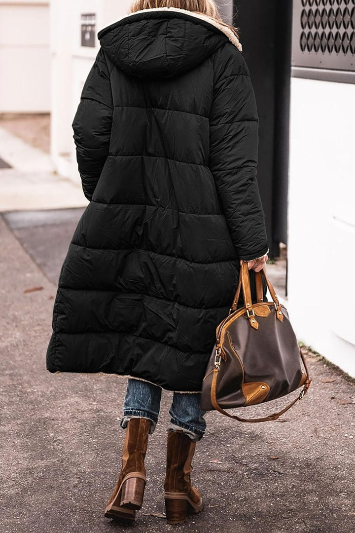 Warme Lange Dames Winterjas met Capuchon – Stijlvol & Comfortabel