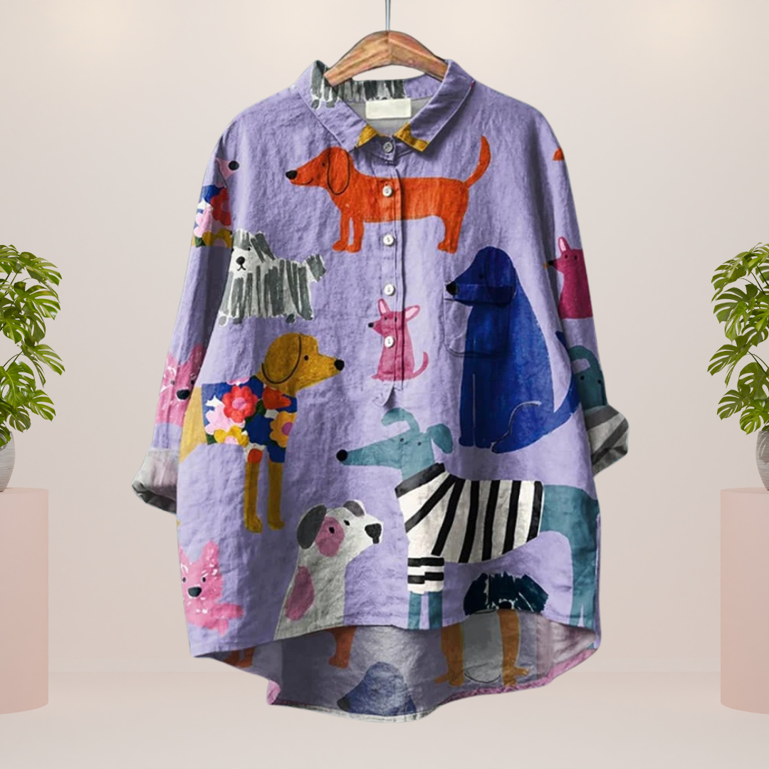Maelys T-shirt – Artistieke casual stijl die opvalt