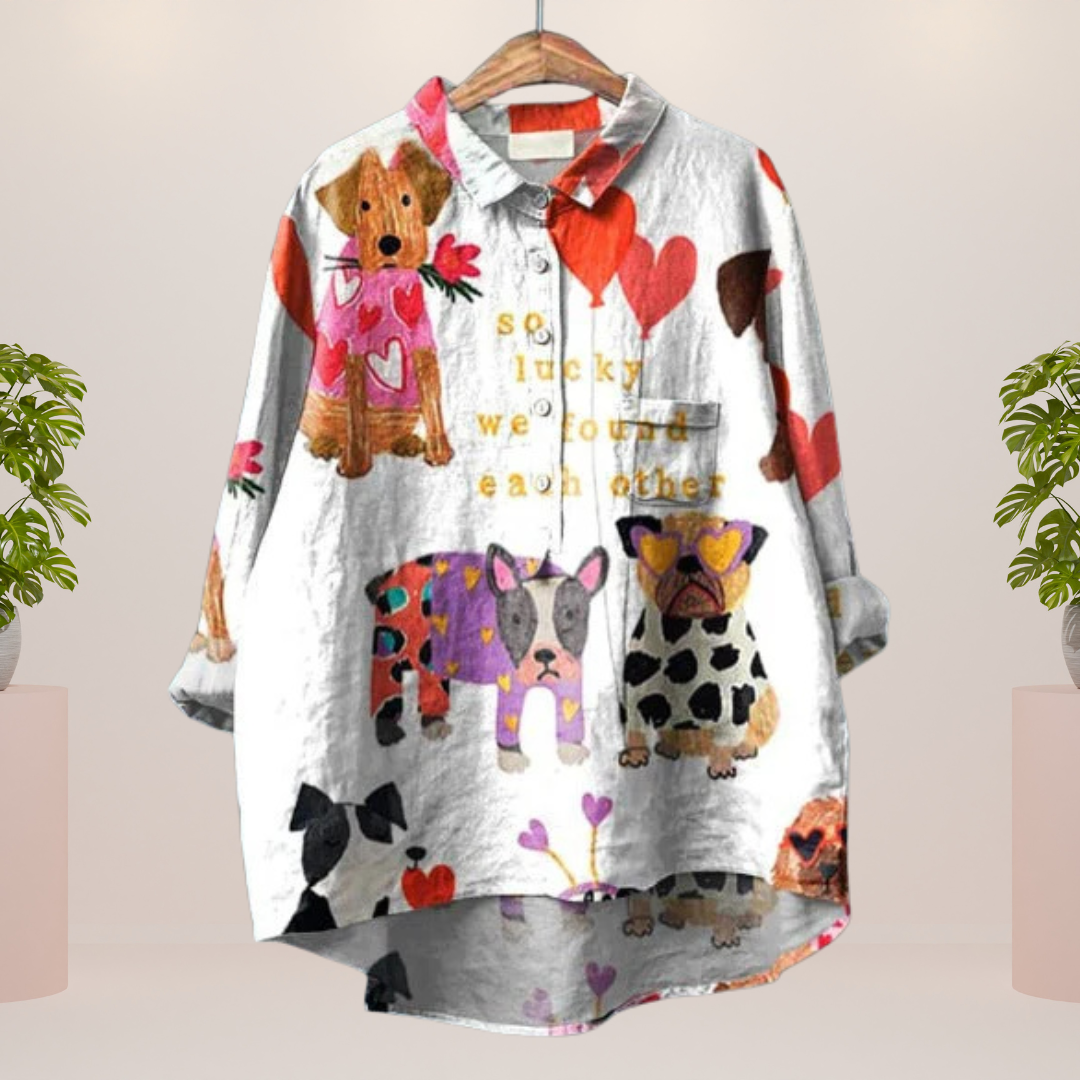 Maelys T-shirt – Artistieke casual stijl die opvalt