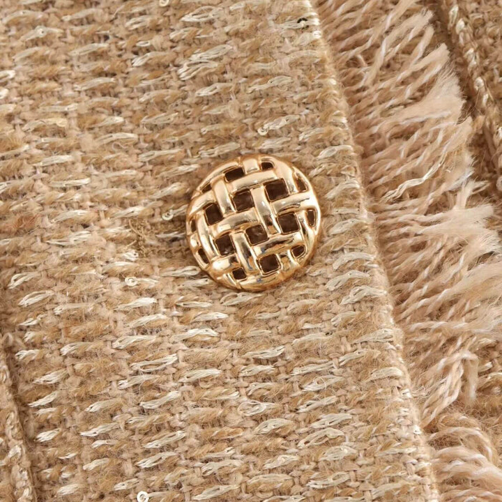 Lola™ Tweed Jas met Gouden Knopen – Stijlvol, Comfortabel & Tijdloos