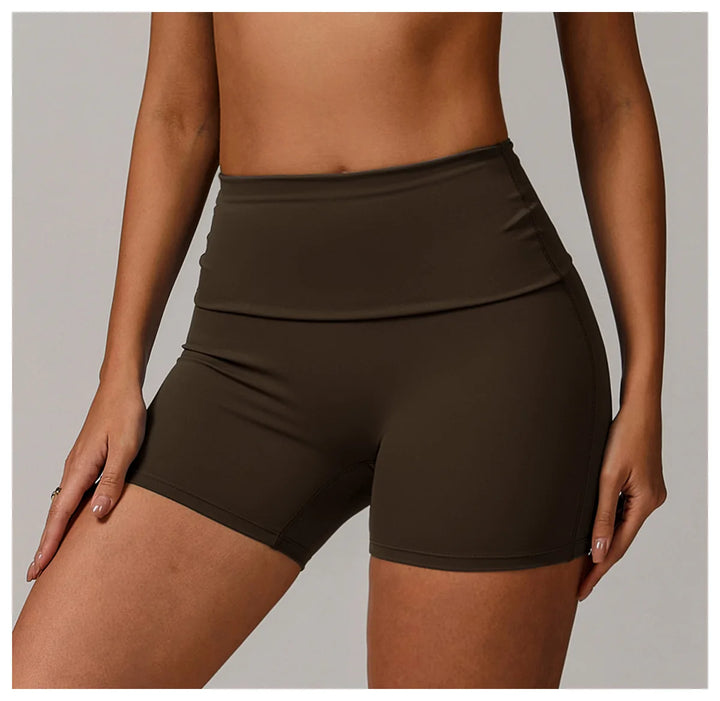 Naadloze shorts met hoge taille