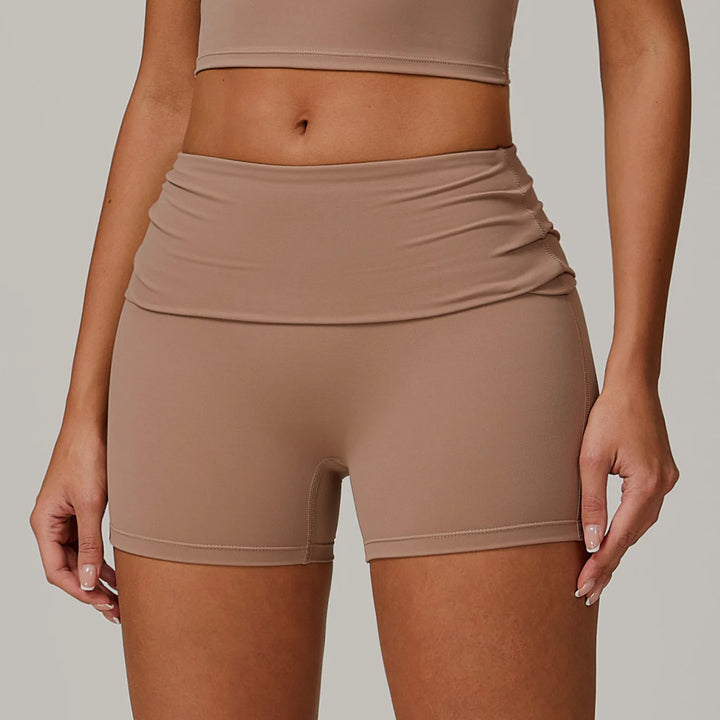 Naadloze shorts met hoge taille