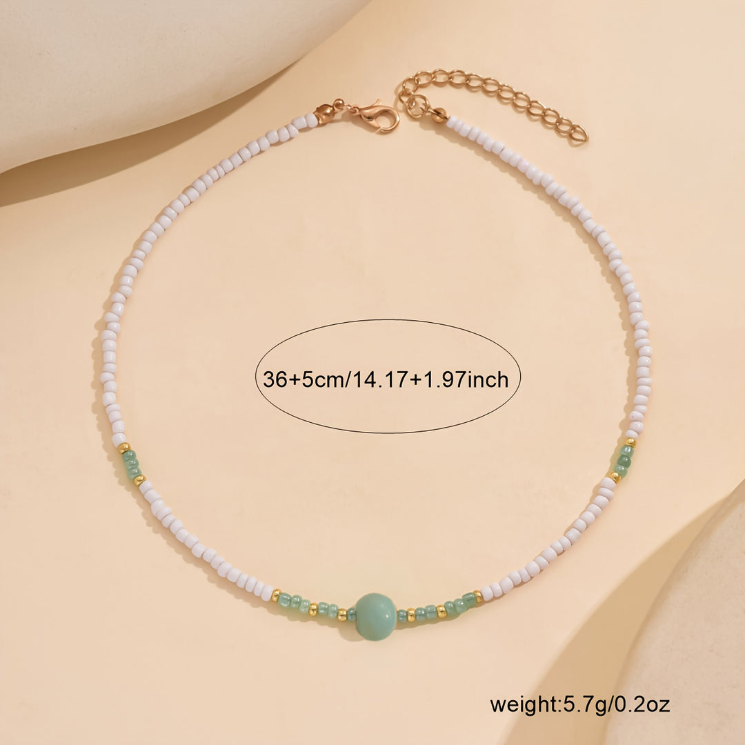 Elegante Glasperlen Halskette