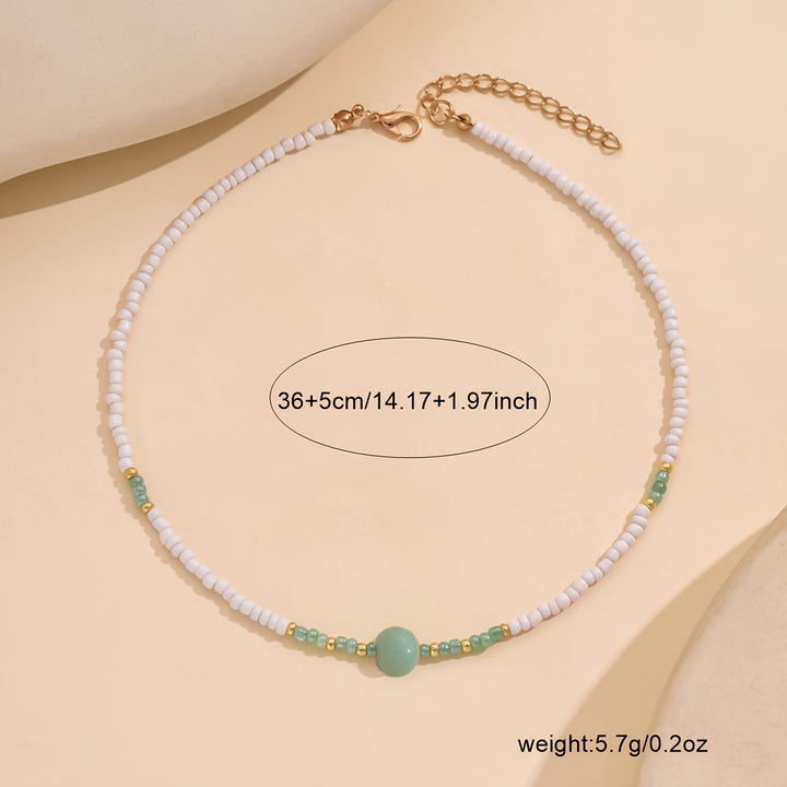 Elegante Glasperlen Halskette