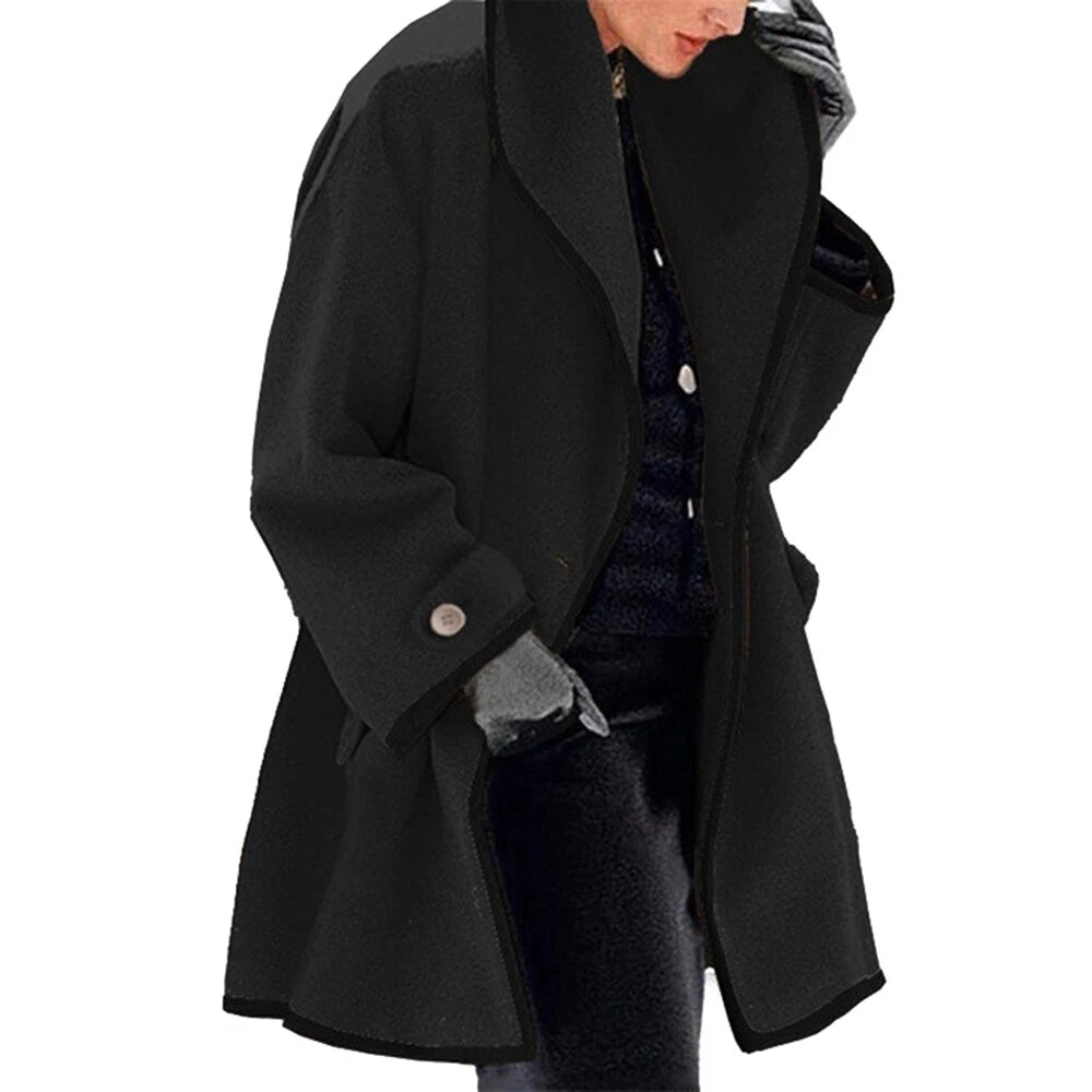 Dames Baggy Trenchcoat met Capuchon