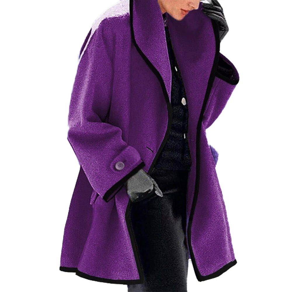 Dames Baggy Trenchcoat met Capuchon