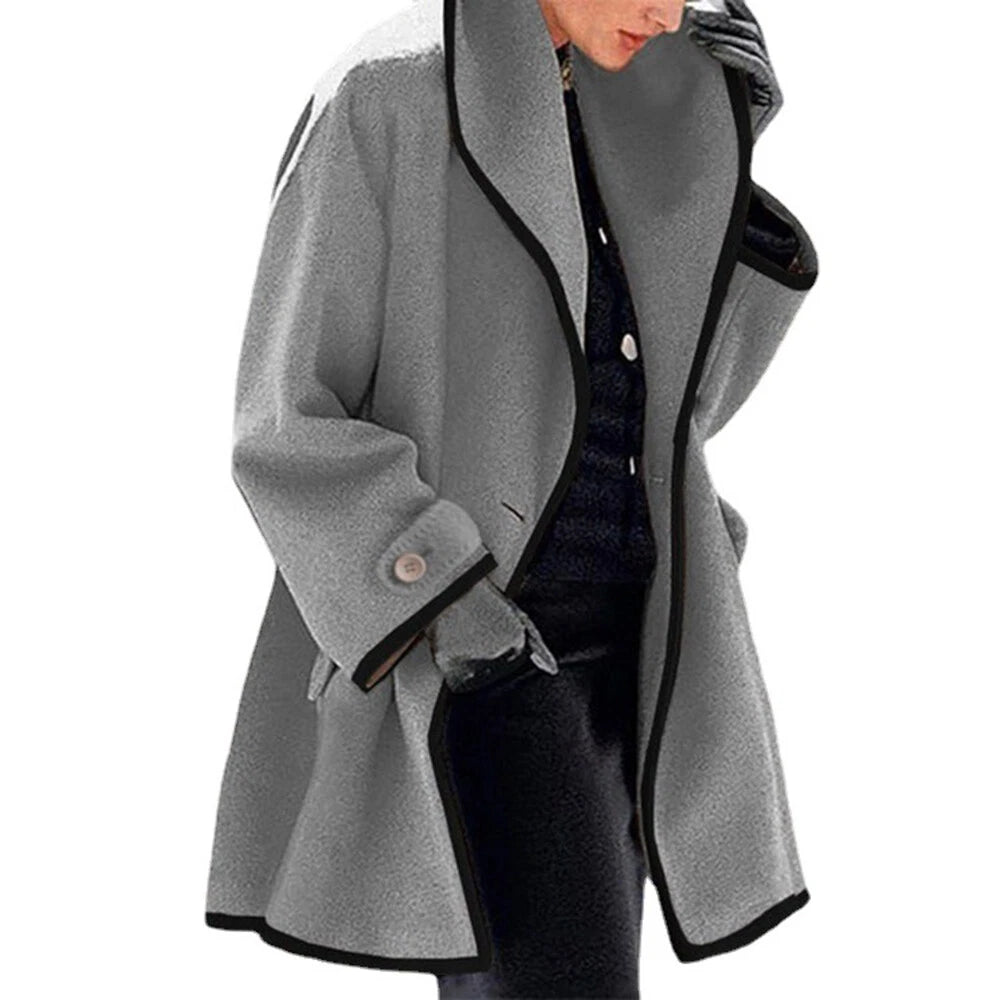 Dames Baggy Trenchcoat met Capuchon